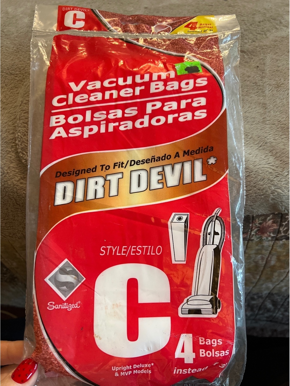 Dirt Devil Style C Vacuum Cleaner Bags - 4 Pack